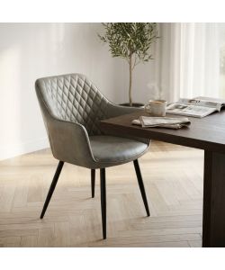 Cosma Poltrona Sindy in Ecopelle Tortora 56x60x87 cm Senza Braccioli