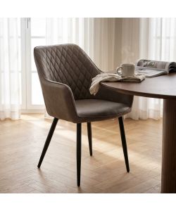 Cosma Poltrona Sindy in Ecopelle Marrone 56x60x87 cm Stile Moderno