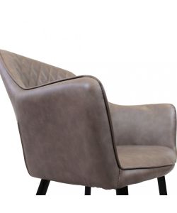 Cosma Poltrona Sindy in Ecopelle Marrone 56x60x87 cm Stile Moderno
