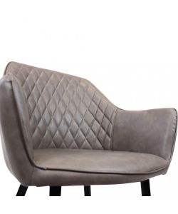Cosma Poltrona Sindy in Ecopelle Marrone 56x60x87 cm Stile Moderno