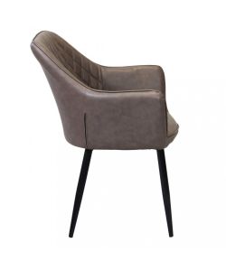Cosma Poltrona Sindy in Ecopelle Marrone 56x60x87 cm Stile Moderno