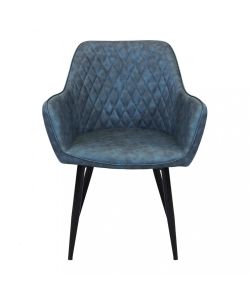 Cosma Poltrona Sindy in Ecopelle Blu 56x60x87cm Stile Moderno