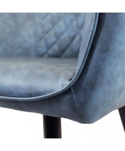 Cosma Poltrona Sindy in Ecopelle Blu 56x60x87cm Stile Moderno