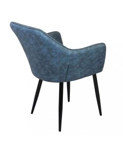 Cosma Poltrona Sindy in Ecopelle Blu 56x60x87cm Stile Moderno