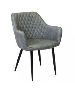 Cosma Poltrona Sindy in Ecopelle Grigia 56x60x87 cm Stile Moderno