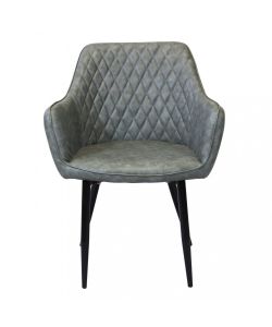 Cosma Poltrona Sindy in Ecopelle Grigia 56x60x87 cm Stile Moderno