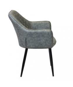 Cosma Poltrona Sindy in Ecopelle Grigia 56x60x87 cm Stile Moderno