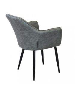 Cosma Poltrona Sindy in Ecopelle Grigia 56x60x87 cm Stile Moderno
