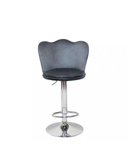 Cosma Sgabello Velluto Regolabile Grigio Senza Braccioli Moderno