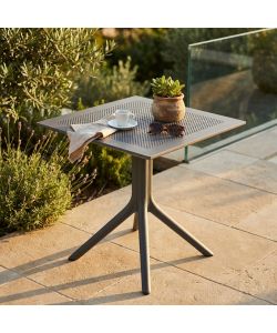 Cosma Tavolo Jarvis da Giardino Quadrato 80x80 cm Antracite Resistente Esterno
