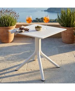 Cosma Tavolo Esterno 70x70 cm Polipropilene Bianco Quadrato