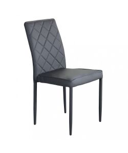 Cosma Sedia Blossom Grigio Ecopelle Senza Braccioli 41x50x91 cm