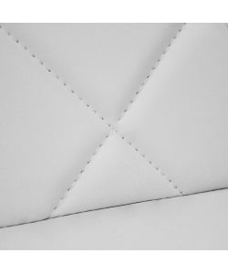 Cosma Sedia Blossom Bianco in Acciaio ed Ecopelle 41x50x91 cm Senza Braccioli