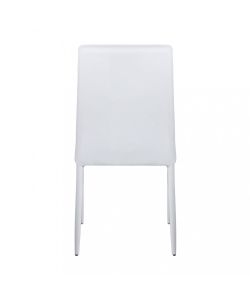 Cosma Sedia Blossom Bianco in Acciaio ed Ecopelle 41x50x91 cm Senza Braccioli