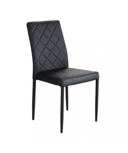 Cosma Sedia Blossom Ecopelle Nero 41x50x91 cm Senza Braccioli