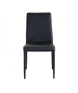 Cosma Sedia Blossom Ecopelle Nero 41x50x91 cm Senza Braccioli