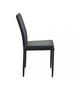 Cosma Sedia Blossom Ecopelle Nero 41x50x91 cm Senza Braccioli