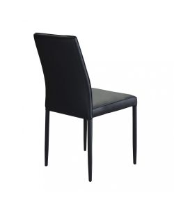 Cosma Sedia Blossom Ecopelle Nero 41x50x91 cm Senza Braccioli