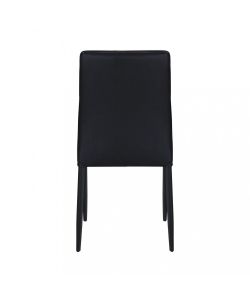 Cosma Sedia Blossom Ecopelle Nero 41x50x91 cm Senza Braccioli