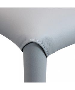 Cosma Sedia Cammie Grigia in Acciaio ed Ecopelle 41x50x91 cm Senza Braccioli