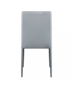 Cosma Sedia Cammie Grigia in Acciaio ed Ecopelle 41x50x91 cm Senza Braccioli