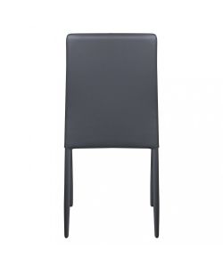 Cosma Sedia Cammie Grigia in Acciaio ed Ecopelle 41x50x91 cm Senza Braccioli