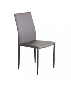 Cosma Sedia Cammie Marrone in Acciaio ed Ecopelle 41x50x91 cm