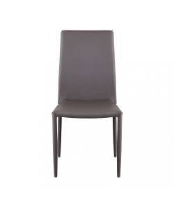 Cosma Sedia Cammie Marrone in Acciaio ed Ecopelle 41x50x91 cm