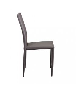 Cosma Sedia Cammie Marrone in Acciaio ed Ecopelle 41x50x91 cm