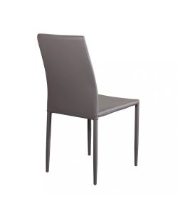 Cosma Sedia Cammie Marrone in Acciaio ed Ecopelle 41x50x91 cm