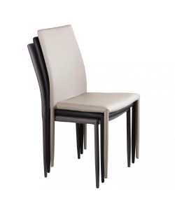 Cosma Sedia Cammie Marrone in Acciaio ed Ecopelle 41x50x91 cm