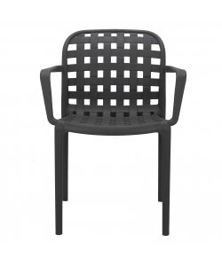 Cosma Poltrona impilabile Antracite in polipropilene cm 58x57,5x82,5