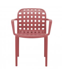 Cosma Poltrona impilabile Rosso 58x57,5x82,5 cm in polipropilene