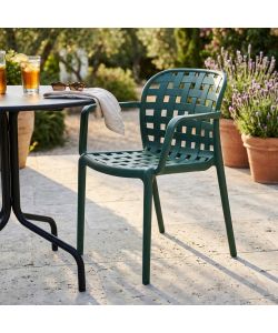Cosma Poltrona impilabile Verde 58x57,5x82,5 cm in polipropilene