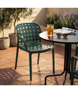Cosma Poltrona impilabile Verde 58x57,5x82,5 cm in polipropilene