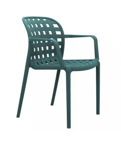 Cosma Poltrona impilabile Verde 58x57,5x82,5 cm in polipropilene