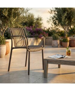 Cosma Poltrona Impilabile in Polipropilene 58x57x80cm Taupe
