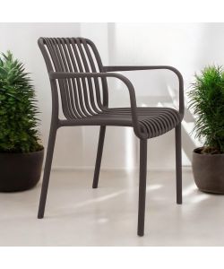 Cosma Poltrona Impilabile in Polipropilene 58x57x80cm Taupe