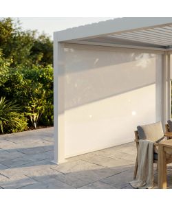 Cosma Laterale Pergola Bioclimatica 3x4 Bianco in Textilene e Alluminio