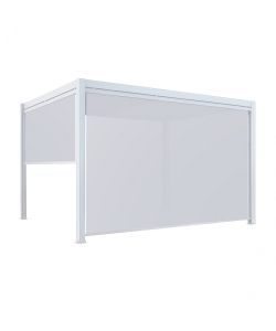 Cosma Laterale Pergola Bioclimatica 3x4 Bianco in Textilene e Alluminio