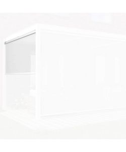 Cosma Laterale Pergola Bioclimatica 3x4 Bianco in Textilene e Alluminio