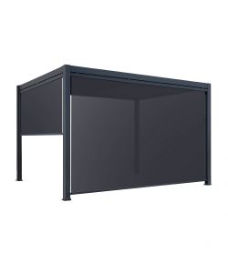Cosma Laterale per Pergola Bioclimatica 3x4 Grigio Scuro in Textilene