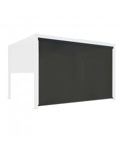 Cosma Laterale per Pergola Bioclimatica 3x4 Grigio Scuro in Textilene