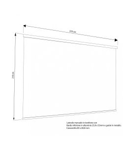 Cosma Laterale Pergola Bioclimatica 4x4 in Textilene Bianco cm 270x218