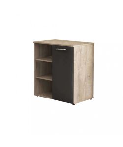 Cosma Mobile da Ingresso 1 Anta 3 Mensole Marrone Antracite 68x35x87 cm