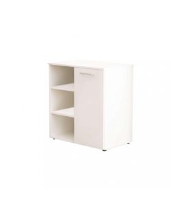 Cosma Mobiletto Ingresso 1 Anta e 3 Mensole Bianco 68x35x87 cm