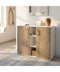 Cosma Mobile Scarpiera 2 Ante 3 Ripiani Marrone 101,5x35x87 cm