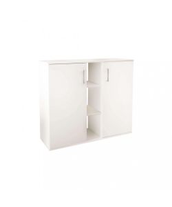 Cosma Mobiletto Ingresso 2 Ante 3 Mensole Bianco 102x35x87 cm