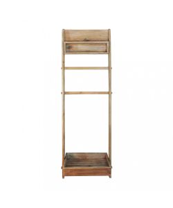 Cosma Scaffale da bagno in legno di pino riciclato marrone 62x45x175 cm
