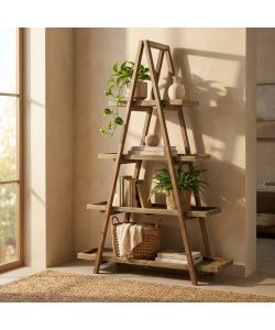 Cosma Libreria Callie in legno di pino marrone 120x43x183 cm